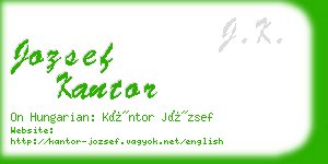 jozsef kantor business card